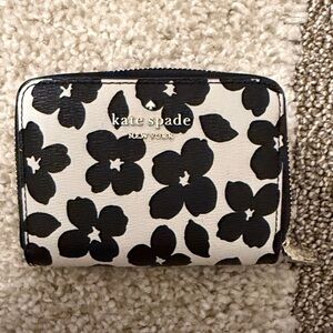 Kate Spade Black and White Floral Wallet